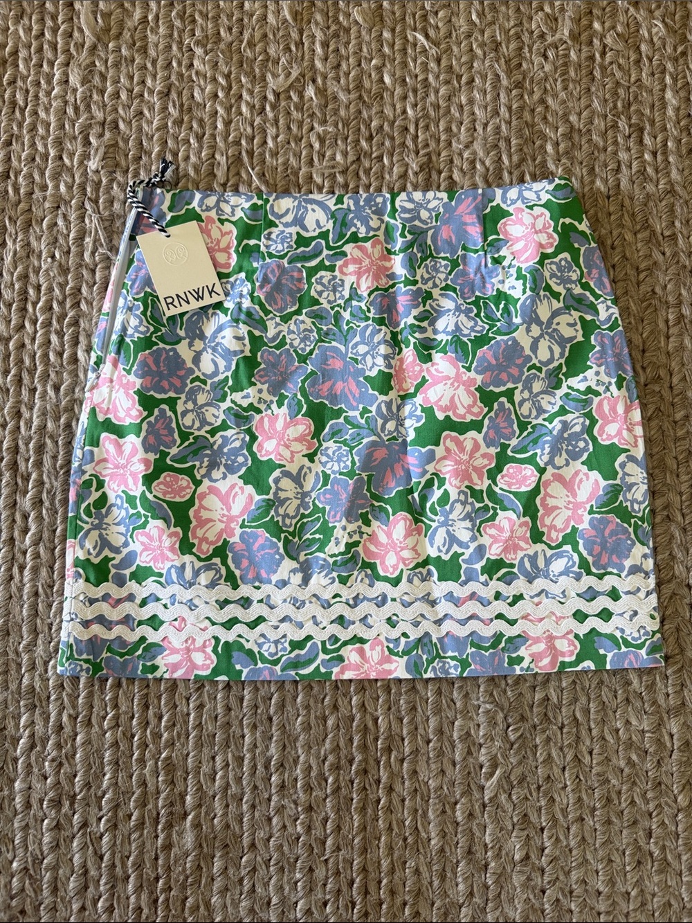 NWT Renwick poplin ric rac skirt